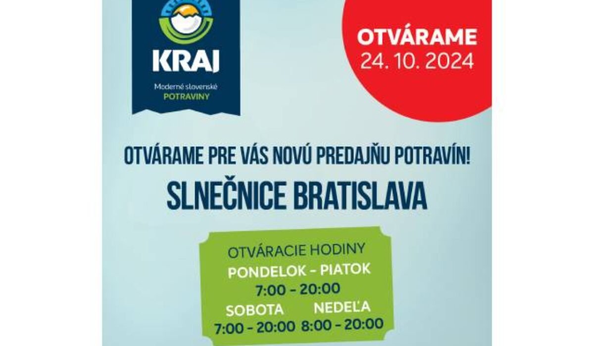 KRAJ otvára predajňu vo štvrti Slnečnice