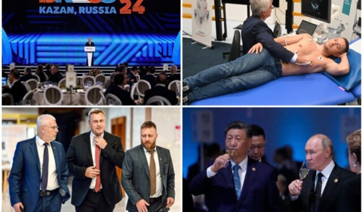 Top foto dňa (23. október 2024): Vyjadrenie SNS k schváleným zákonom, prvý ultrazvuk s AI tlačidlom na svete aj Putin na samite BRICS