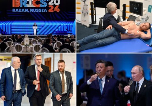 Top foto dňa (23. október 2024): Vyjadrenie SNS k schváleným zákonom, prvý ultrazvuk s AI tlačidlom na svete aj Putin na samite BRICS