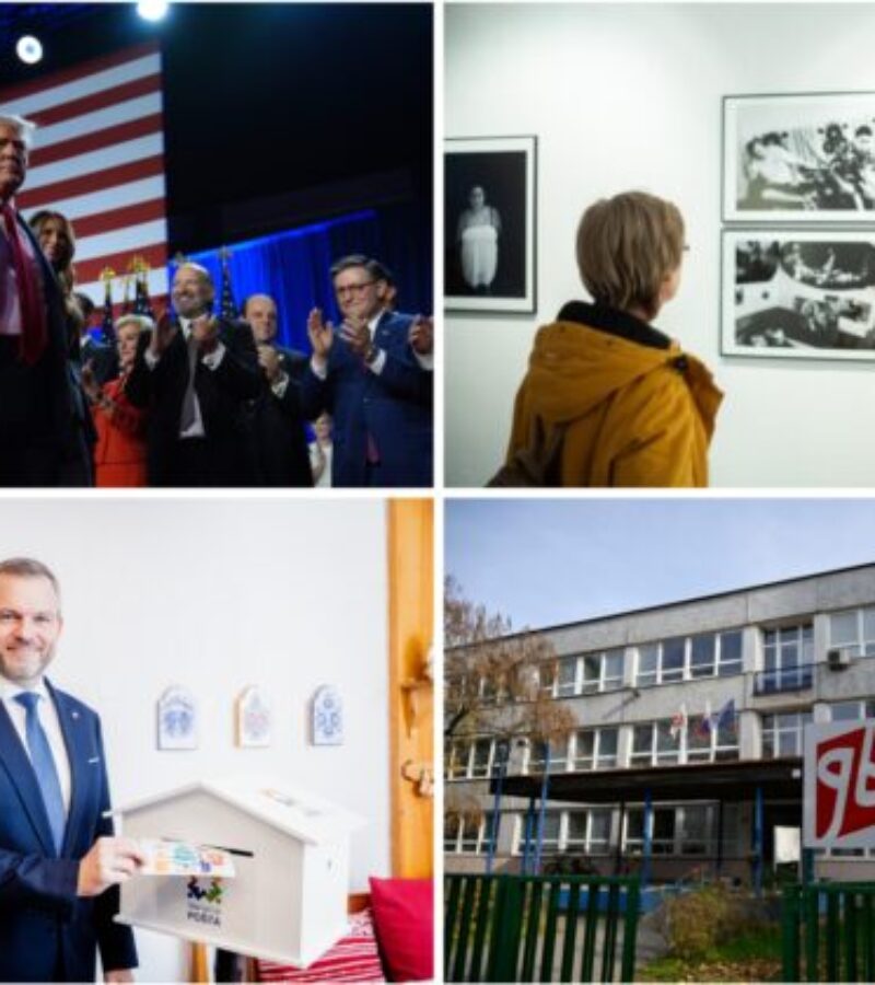 Top foto dňa (6. november): Otvorenie Vianočnej pošty, víťazný prejav Donalda Trumpa aj návšteva Jednoty dôchodcov na Gymnáziu Bilíkova (