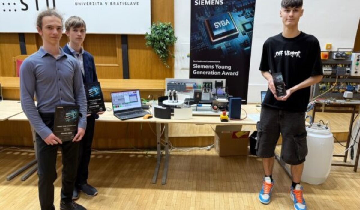 Stredoškoláci predstavili prototyp univerzálnej triediacej linky, na STU získali hlavnú cenu v súťaži SYGA 2025