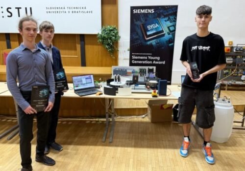 Stredoškoláci predstavili prototyp univerzálnej triediacej linky, na STU získali hlavnú cenu v súťaži SYGA 2025