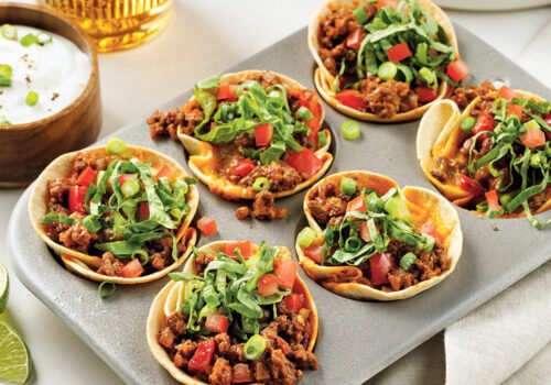Dobroty na každý deň: Tacos trochu inak — Chrumkavé tacos košíčky z formy na muffiny