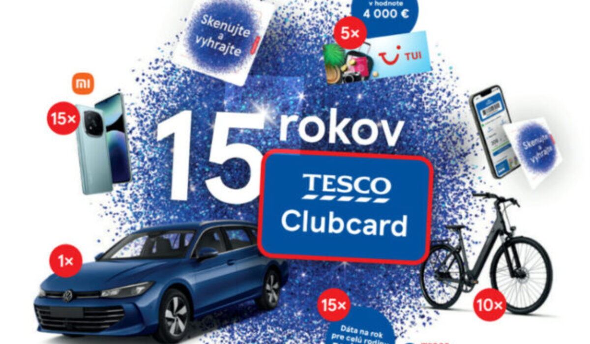 Tesco Clubcard oslavuje 15. narodeniny, zákazníkov odmení za ich vernosť
