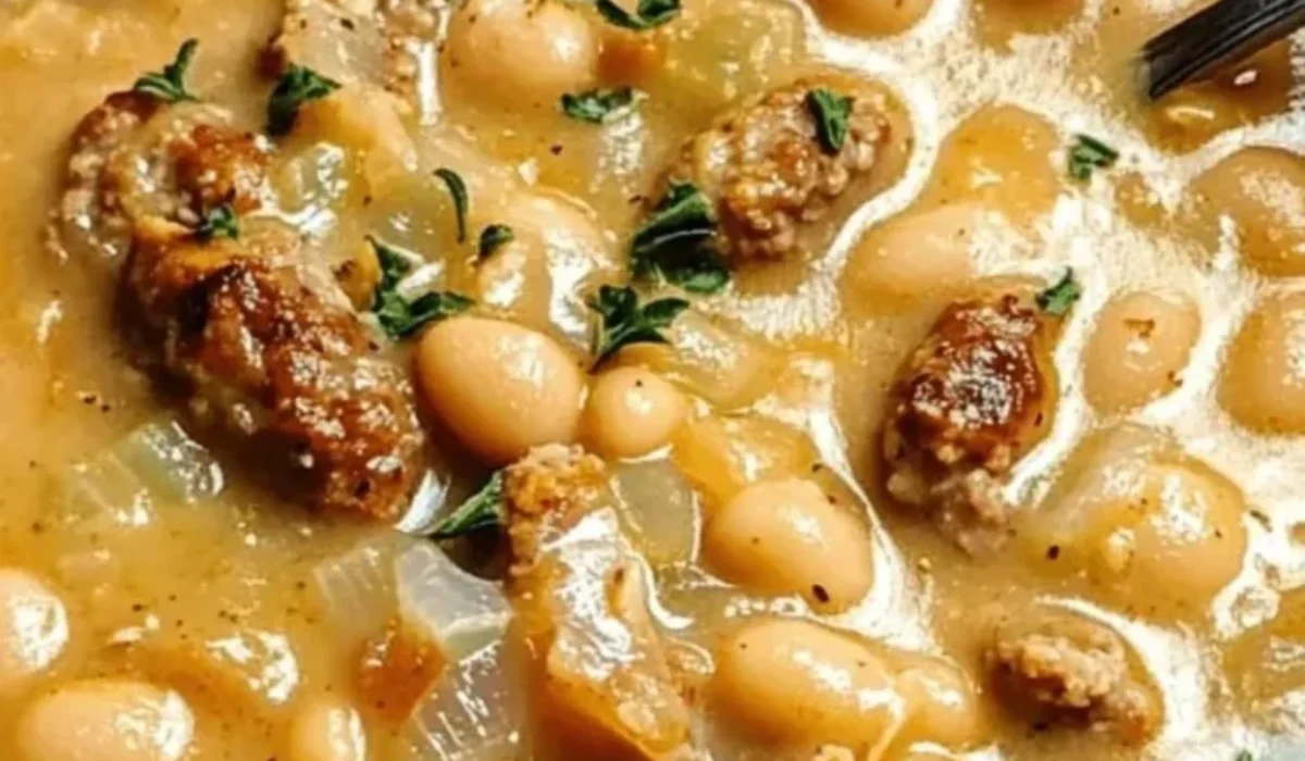 fazulova Krémová fazuľová polievka s klobásou