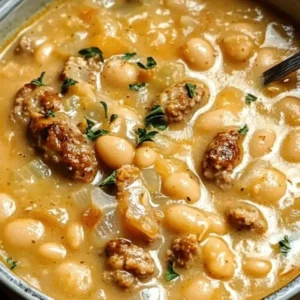 Krémová fazuľová polievka s klobásou