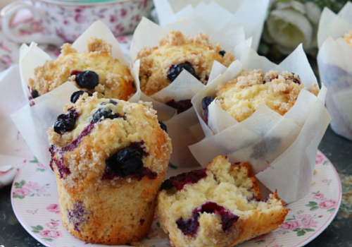 Muffiny s čučoriedkami v Starbucks štýle