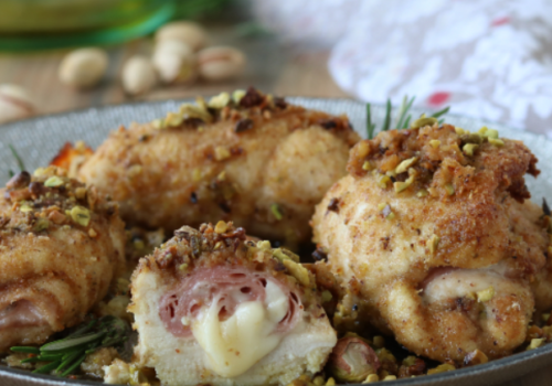 Kuracie rolky s mortadelou a pistáciami