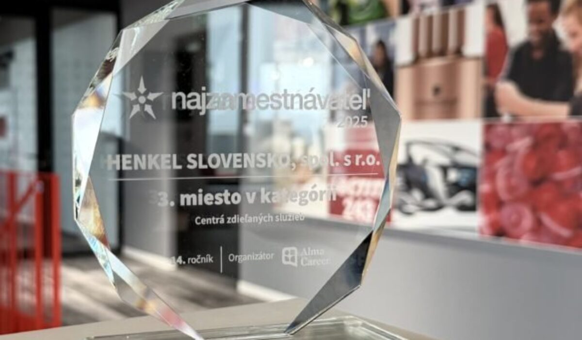 Henkel Slovensko patrí medzi top zamestnávateľov na Slovensku už deviaty rok po sebe