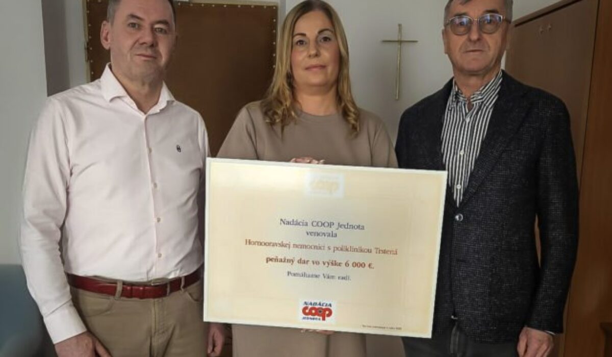 Nadácia COOP Jednota podporuje regióny naprieč Slovenskom. Pomoc smeruje aj na Oravu